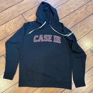Case IH hoodie mens Large black red lightweight soft Ag Farm Tractor NWT
